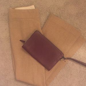 J.Crew Herringbone Camel Wool Pants